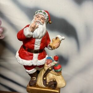 1993 Avon Santa Claus Holiday Figurine - Red and White